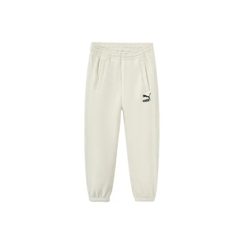 Детские PUMA Вязаные Спортивные Штаны Sportstyle Collection Pants Натуральный Белый