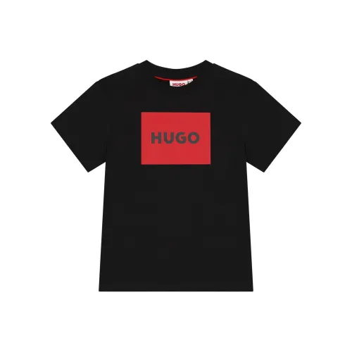 Hugo Черные Детские Рубашки