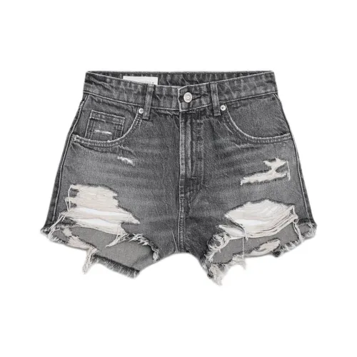 ZARA Trf Светло-серые Женские Джинсовые Шорты