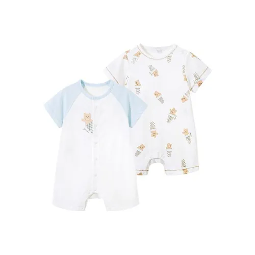 YeeHoO Комбинезон 2 шт Синий Медвежонок Короткий Ожерелье-чокер Clam Infant And Toddler