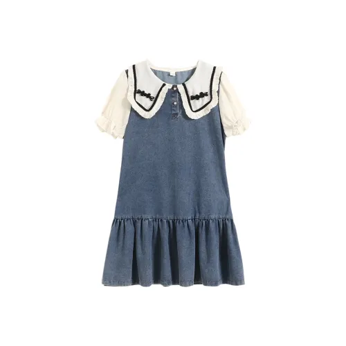 MUANMU Синие Платья для школьниц