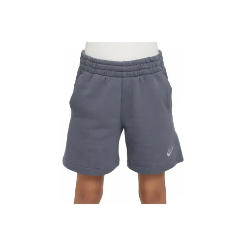 nike Sportswear Icon Флис EasyOn Big Детский Loose Шорты Kids Шорты Детский Серый Сланец