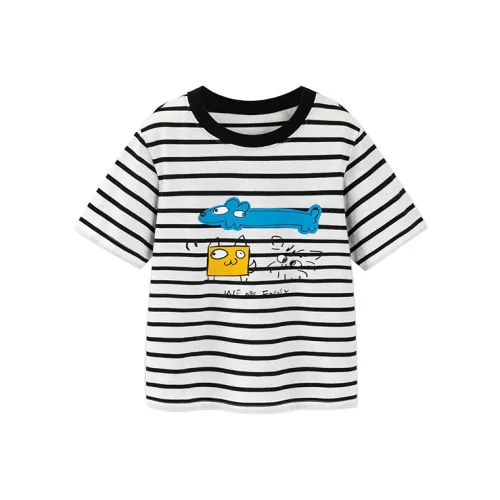 Mini Bala T-рубашка белый и черный цвет тон 00419 для детей в возрасте 3-7 лет