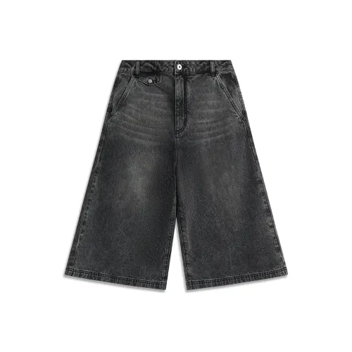 LINING Sports Life Collection Джинсовые шорты Женские Черный деним