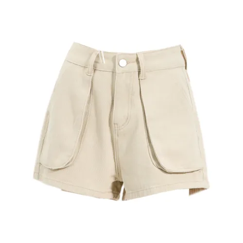 ZXZA Джинсовые шорты Женские Кремовый Абрикос