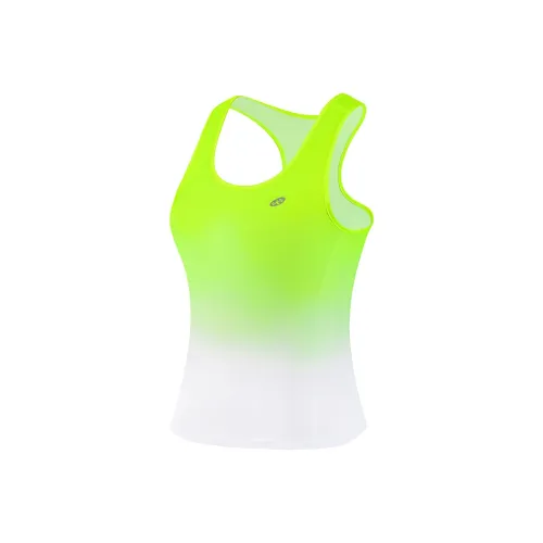 BMAI Бег Майка Женская Неоновый Зеленый Белый Шторм