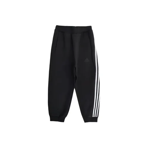 Детские 3-7 лет Adidas Вязаные тренировочные штаны FW24 Черные