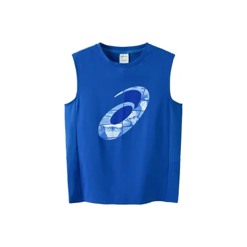 Asics x XINWANGQIUWANGZI LIANMINGKUAN Спортивная рубашка SS25 5000 Синий Детская одежда для детей 3-7 лет