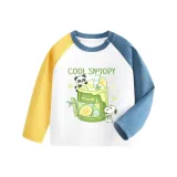 [Реглан с длинным рукавом] Белый & Желтый & Зеленый бамбук Nuby