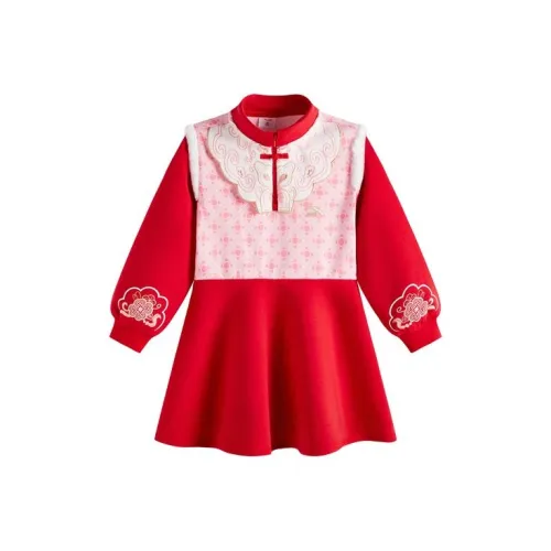 Antakids Платье Гематит Красный для детей 3-7 лет