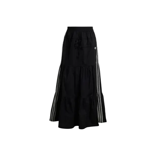 adidas originals adidas originals Одежда Черные Женские Повседневные длинные юбки
