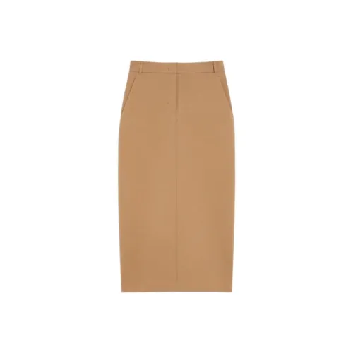 MaxMara Повседневный Длинный Юбка Женская Бежевая