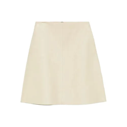 TOTEME Кожаные короткие юбки Женские Бежевый