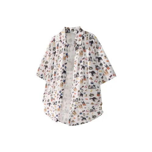 ArcaneFunk Щенок Белый Унисекс Рубашки