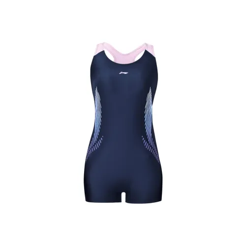 Подкладка One Piece Купальник Женские Темно-синий Розовый