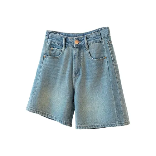 Cypress House Джинсовые шорты Женские Светло-синие