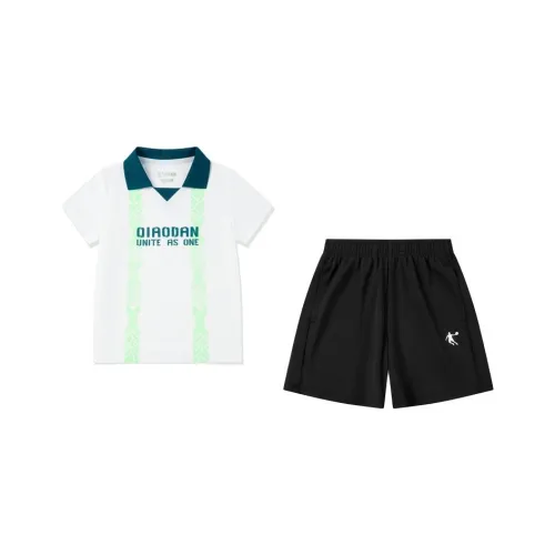 QIAODAN Повседневная спортивная одежда SS25 Белый Черный для детей 3-7 лет