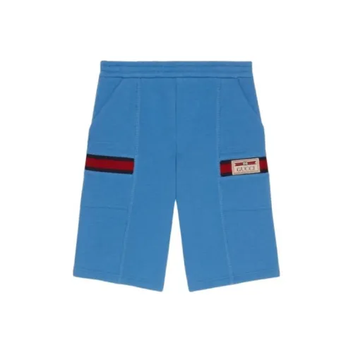 GUCCI Детская одежда Этикетка Хлопок Шорты Kids Шорты Детский Синий