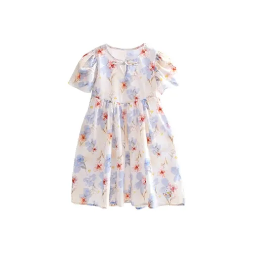 Снупи 100% хлопок Цветочное Платье Детские Платья