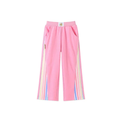 Детские B.Duck Вязаные Тренировочные Штаны Свежий Розовый