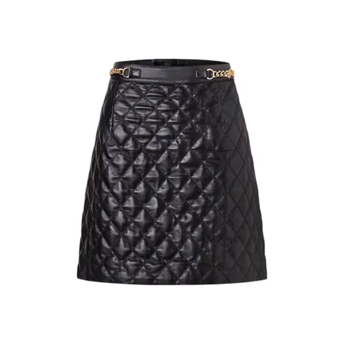 KARL LAGERFELD Кожаные короткие юбки Женские Черный