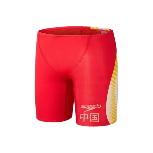 Speedo SS24 Свободный крой Детский купальник Детский Красный Желтый