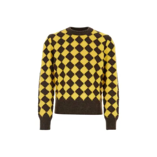 Bottega Veneta Argyle Intarsia Шерсть JUMPER Свитер Мужской Желтый