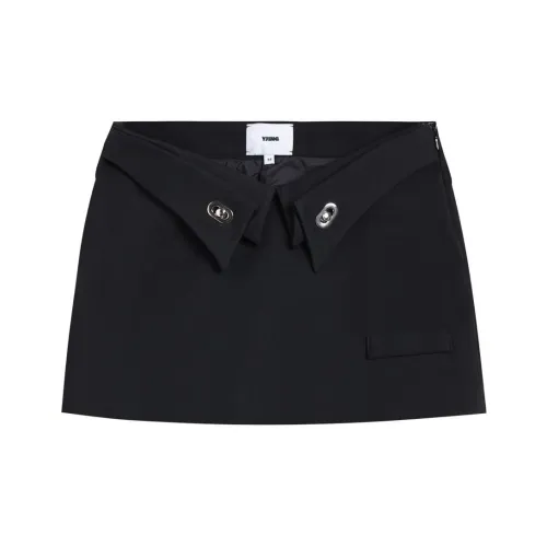 YJ1NGZYZJ Короткие Юбки Карго Женские Черные