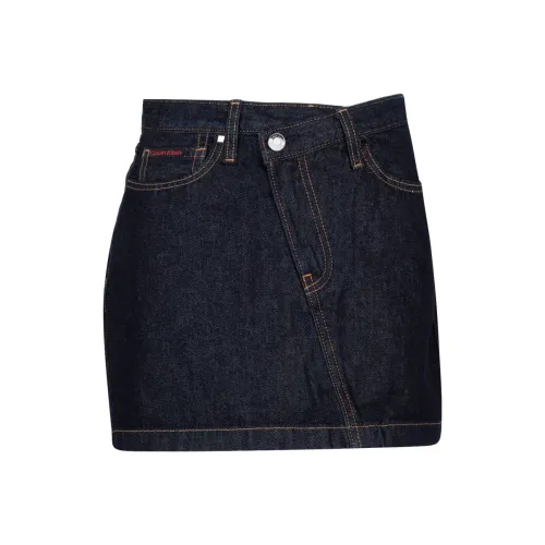 Calvin Klein Джинсовые короткие юбки Женские Деним Черный
