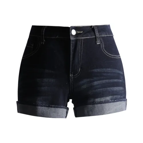 MJB Джинсовые шорты Женские Темно-синий Синий Черный