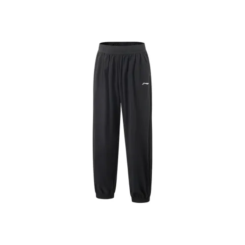 Подростки LINING YOUNG Вязаные Тренировочные Штаны Comprehensive Physical Fitness Черный