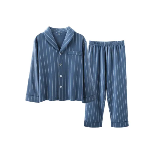 H YXIANG Пижама Комплект Детский Глубокое море Синий