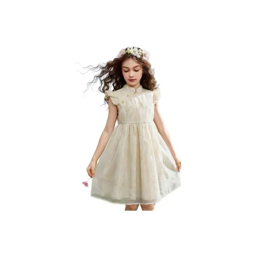 Детское платье цвет экрю для подростков