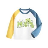 [Реглан с длинным рукавом] Белый и Желтый, Синий и Красный, Eye Nuby