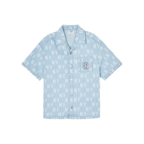 MLB Полный принт Детский Топ Осенний и Летний Подростки Синий