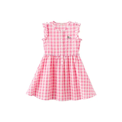 DAVE BELLA Платье Розово-белая клетка для детей 3-7 лет