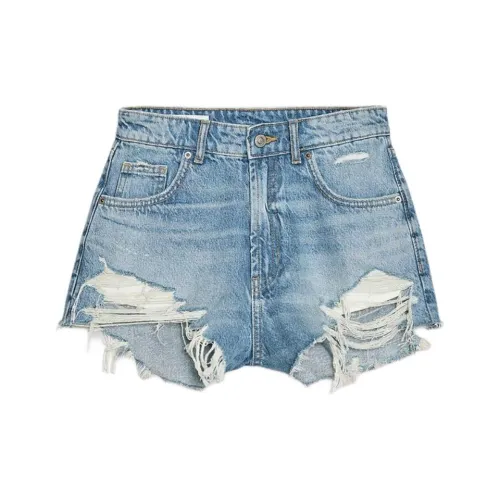 ZARA Trf Синие Женские Джинсовые Шорты