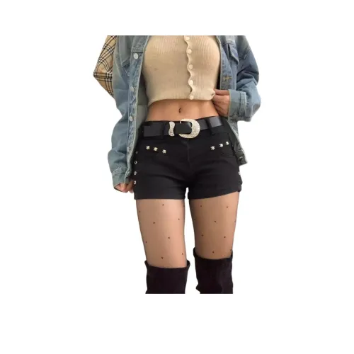 YEARNED Джинсовые шорты Женские Черные