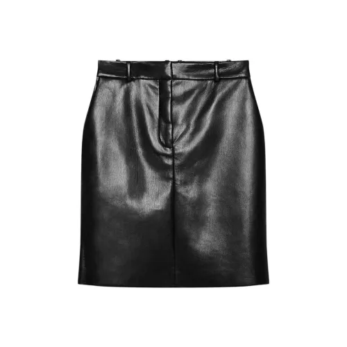 ARITZIA BABATON DOMI Юбка Кожаная Короткая Юбка Женская Черная Черная