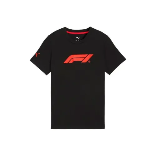 PUMA T-рубашка F1ESS черная для детей 3-7 лет