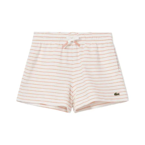 LACOSTE SS25 Шорты Дети 3-7 лет Экрю Оранжевый Полосы