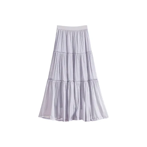 TOUCH Повседневный Длинный Юбка Женская Серый Фиолетовый