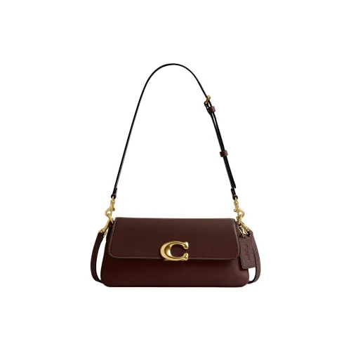 COACH Телячья кожа Сумка через плечо Сумка среднего размера Женская Кленовый