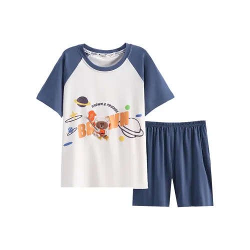 FENTENG x LINE FRIENDS Комплект домашней одежды Элегантный Белый Детский