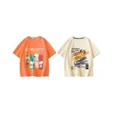 [100% хлопок, дружественный к коже] Nuby с фотографией/оранжевый + Nuby с граффити/абрикос