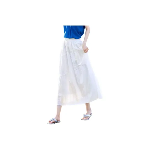 XWI Снег Фарфоровый белый Женские Повседневные длинные юбки