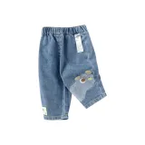 Джинсовая ткань светло-голубого цвета