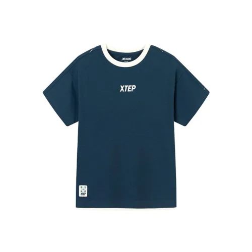 XTEP T-Shirt SS25 Imperial Blue Teenagers