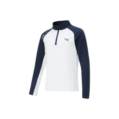 LINING YOUNG Общее Фитнес Спортивная Жизнь Коллекция Рубашка Стандартная Белая Детская