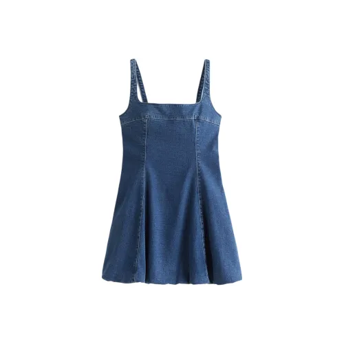 Abercrombie＆Fitch Джинсовые короткие юбки Женские Средне-голубой